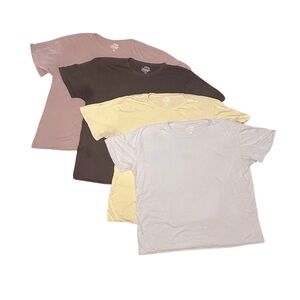 Fresh Clean Tees Bulk Buy XL Light purple, black, light green, baby blue